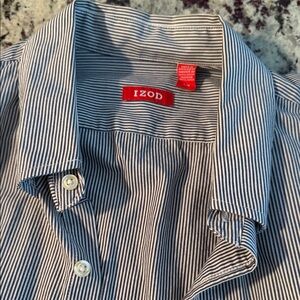 Izod Black and White Striped Shirt